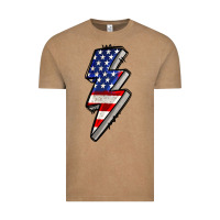 Vintage Coffee American lightning bold 4th of july Vintage Tee - CowGirlArtShop
