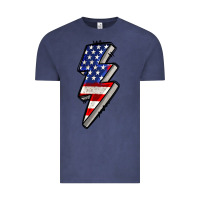 Vintage Denim American lightning bold 4th of july Vintage Tee - CowGirlArtShop