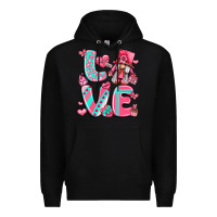 Black love with gnome Premium Hoodie - LillyAllenDesigns