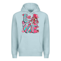 Blue Mist love with gnome Premium Hoodie - LillyAllenDesigns
