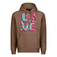 Chestnut love with gnome Premium Hoodie - LillyAllenDesigns