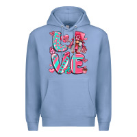 Colony Blue love with gnome Premium Hoodie - LillyAllenDesigns