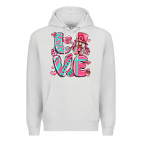 Dove Grey love with gnome Premium Hoodie - LillyAllenDesigns