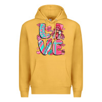 Mustard love with gnome Premium Hoodie - LillyAllenDesigns