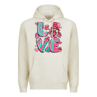 Oatmeal Heather love with gnome Premium Hoodie - LillyAllenDesigns