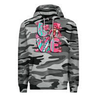 Slate Camo love with gnome Premium Hoodie - LillyAllenDesigns