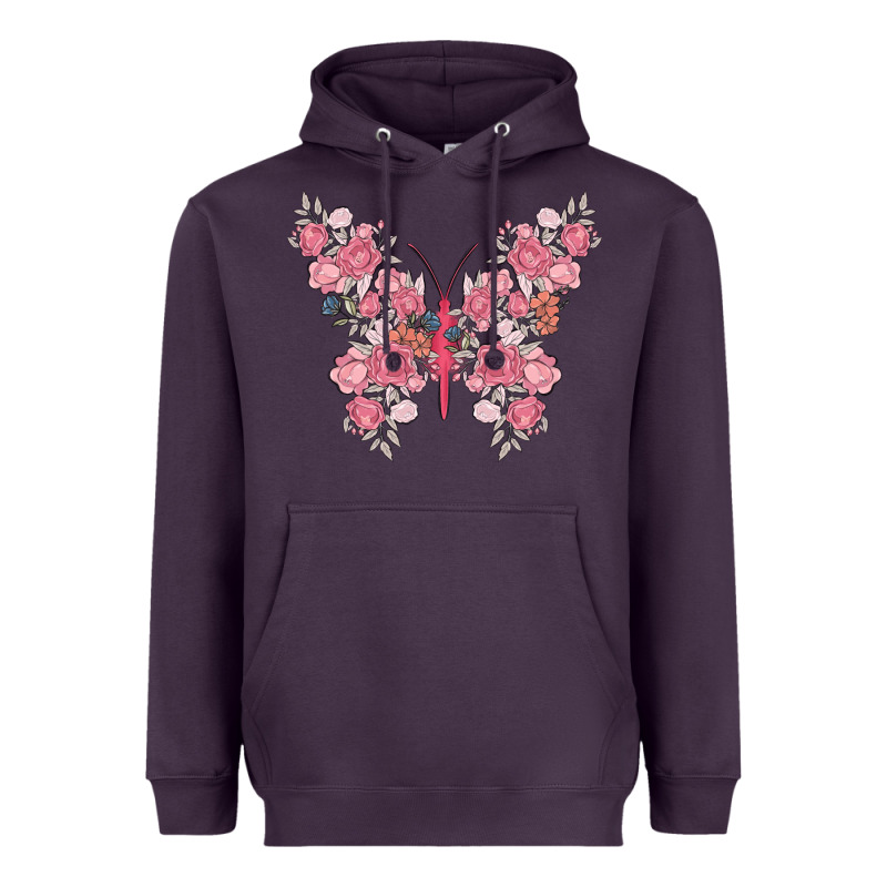 Floral Butterfly Heavyweight Hoodie by MaliasSmallBusiness | Teevron