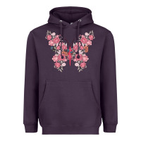 Plum floral butterfly Heavyweight Hoodie - MaliasSmallBusiness