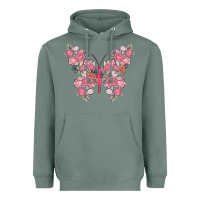 Sage floral butterfly Heavyweight Hoodie - MaliasSmallBusiness