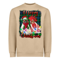Mushroom christmas roosters with background Heavyweight Sweatshirt - RanaPortraitStore