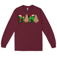 Burgundy mama with christmas tree cake ado Long Sleeve Tee - AdoDesignShop