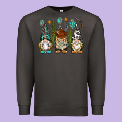 Western Gnomies Premium Sweatshirt Designed By Nancycooperartshop