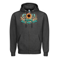 Charcoal Heather god is good all the time Zipper Hoodie - NancyCooperArtShop