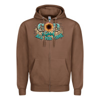 Chestnut god is good all the time Zipper Hoodie - NancyCooperArtShop