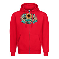 Red god is good all the time Zipper Hoodie - NancyCooperArtShop