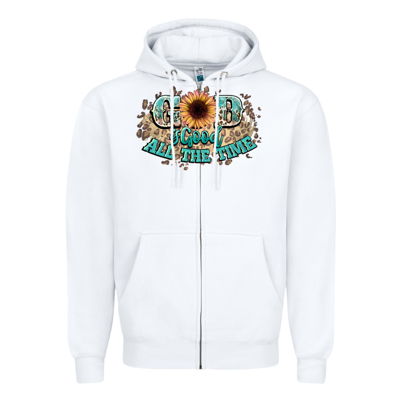 God Is Good All The Time Zipper Hoodie by NancyCooperArtShop | Teevron
