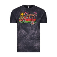 Cloud Black hello summer Vintage Tee - SublimationCraftShop