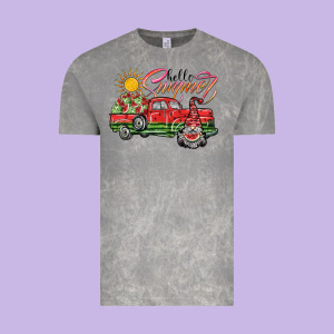 Hello Summer Vintage Tee Designed By Sublimationcraftshop