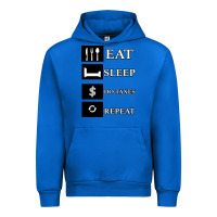 Cobalt Tax Day Eat Sleep Do Taxes Repeat Gift Urban Hoodie - Bettercallsaul