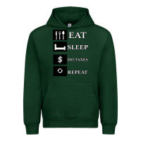 Forest Green Tax Day Eat Sleep Do Taxes Repeat Gift Urban Hoodie - Bettercallsaul