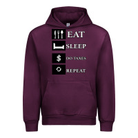 Mauve Wine Tax Day Eat Sleep Do Taxes Repeat Gift Urban Hoodie - Bettercallsaul