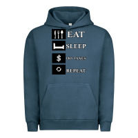 Pigment Midnight Navy Tax Day Eat Sleep Do Taxes Repeat Gift Urban Hoodie - Bettercallsaul