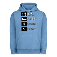 Pigment Pebble Blue Tax Day Eat Sleep Do Taxes Repeat Gift Urban Hoodie - Bettercallsaul