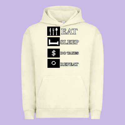 Tax Day Eat Sleep Do Taxes Repeat Gift Urban Hoodie Designed By Bettercallsaul