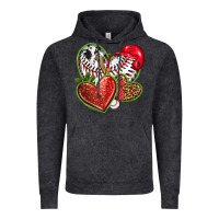 Vintage Black baseball with strawberry hearts Vintage Hoodie - texasbilliewilder