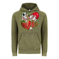Vintage Olive baseball with strawberry hearts Vintage Hoodie - texasbilliewilder