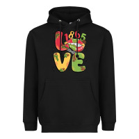 Black love juneteenth lips Heavyweight Hoodie - MaliasSmallBusiness