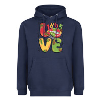 Navy love juneteenth lips Heavyweight Hoodie - MaliasSmallBusiness