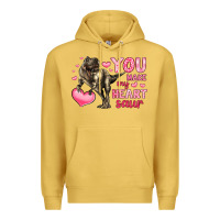 Antique Gold you make my heart saur Premium Hoodie - LillyAllenDesigns