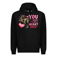 Black you make my heart saur Premium Hoodie - LillyAllenDesigns