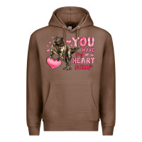 Chestnut you make my heart saur Premium Hoodie - LillyAllenDesigns