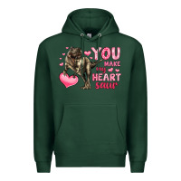 Sports Green you make my heart saur Premium Hoodie - LillyAllenDesigns