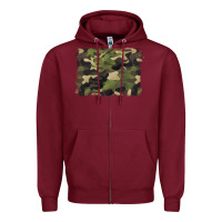 Burgundy camouflage background Zipper Hoodie - BarkalooDesign