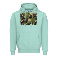 Seafoam camouflage background Zipper Hoodie - BarkalooDesign