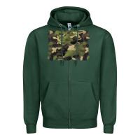 Sports Green camouflage background Zipper Hoodie - BarkalooDesign