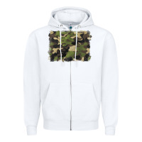 White camouflage background Zipper Hoodie - BarkalooDesign