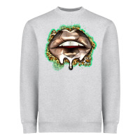 Heather Grey soccer lips Heavyweight Sweatshirt - Zillion Design Studio