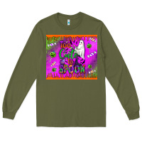 Army Green too cute to spook Long Sleeve Tee - BundleAndBundleShop