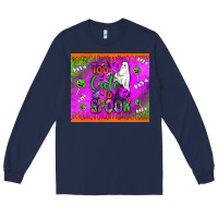 Navy too cute to spook Long Sleeve Tee - BundleAndBundleShop