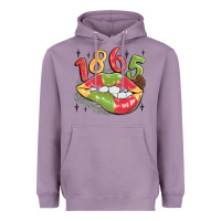 Lavender 1865 juneteenth lips Heavyweight Hoodie - MaliasSmallBusiness