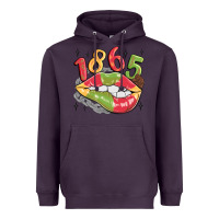 Plum 1865 juneteenth lips Heavyweight Hoodie - MaliasSmallBusiness