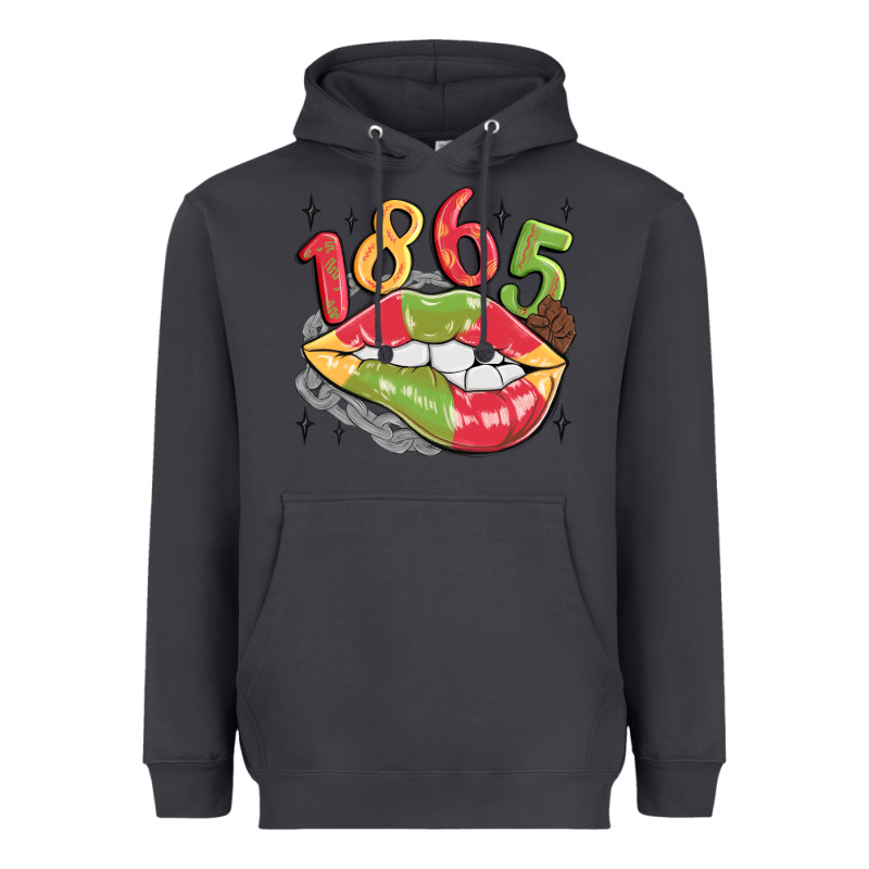 1865 Juneteenth Lips Heavyweight Hoodie by MaliasSmallBusiness | Teevron