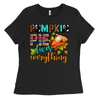Black pumpkin pie fixes everything Ladies Tee - AdoDesignShop