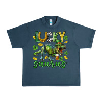 Midnight Navy Lucky saurus st.patricks day Urban Heavy Tee - Neo Western