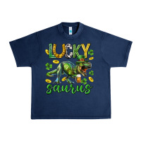 Navy Lucky saurus st.patricks day Urban Heavy Tee - Neo Western