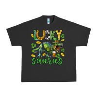 Pigment Black Lucky saurus st.patricks day Urban Heavy Tee - Neo Western